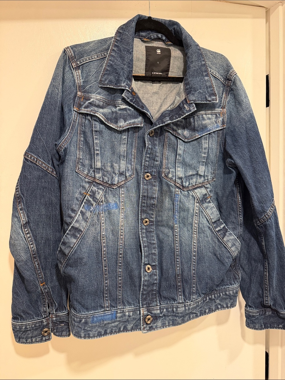G- Star Raw Men’s Denim Jacket Size Large